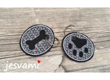 Stickdatei - Pfote Knochen Embossed